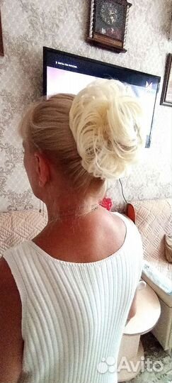 Шиньон из натуральных волос