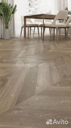 Spc ламинат Alpine floor LVT Дуб Насыщенный Chevro