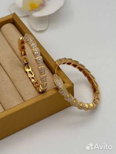 Серьги кольца Булгари