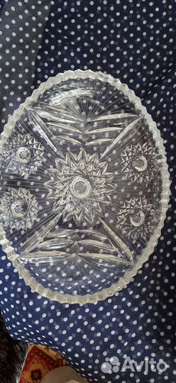 Хрусталь. Ваза (блюдо) большая. Салатник