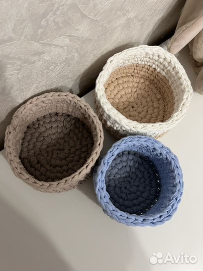 Корзинка вязанная органайзеры для детской