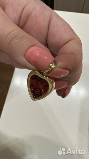 Кулон сердце золото