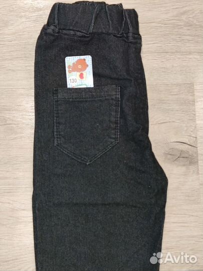 Джинсы новые на резинке 122-128