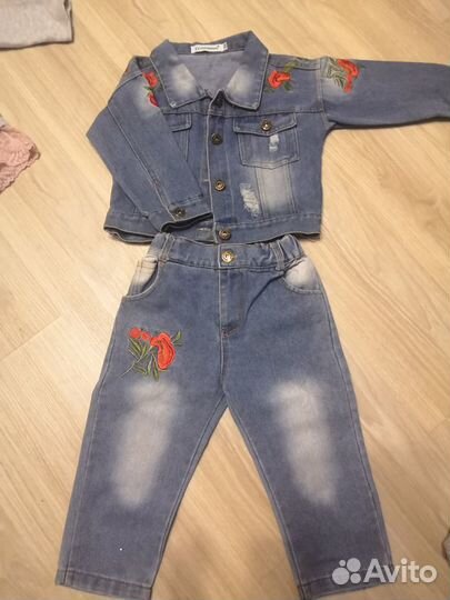 Джинсовый костюм для девочки