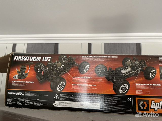 Машина на радиоуправлении с двс firestorm hpi