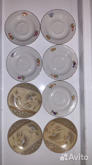 Блюдца от сервизов