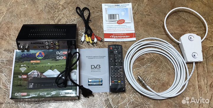 Приставка тв otau и антенна Уралочка новые