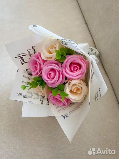 Букет из мыльных роз