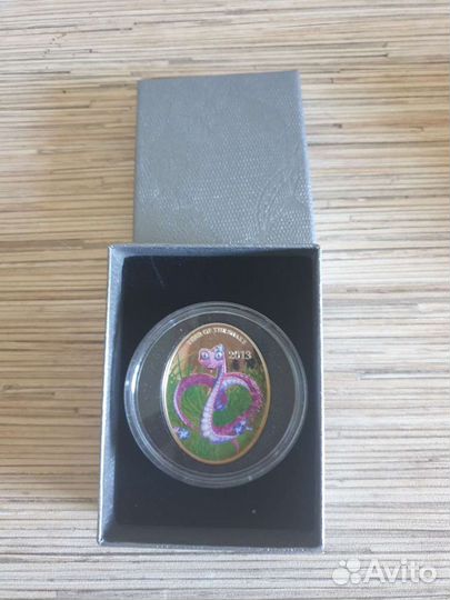 Монета серебряная год змеи, подарок