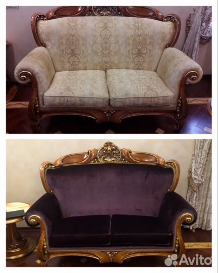 Перетяжка, ремонт мягкой мебели