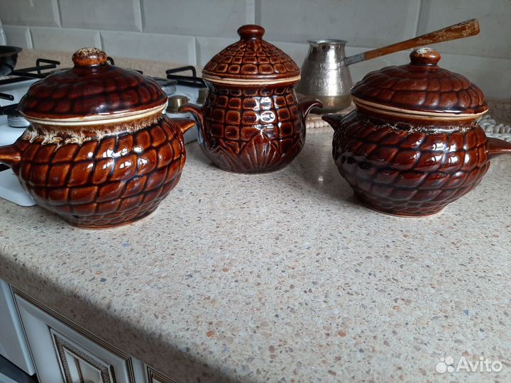 Горшочки для запекания глиняные