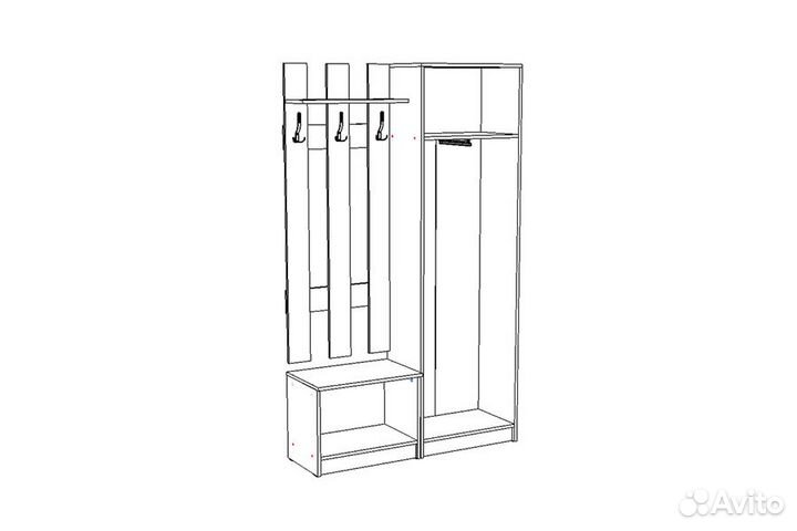 Набор мебели для прихожей Лофт