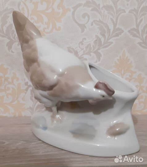 Фарфоровые салфетницы петух и курица, рыбка