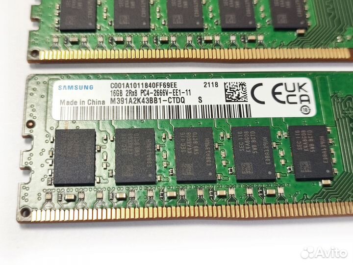 DDR4 ECC Udimm 8Gb/16Gb серверная память. Гарантия