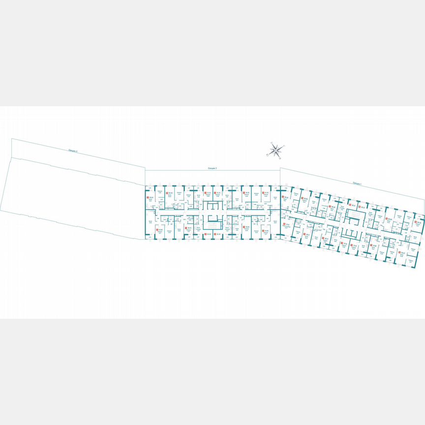 2-к. квартира, 61,6 м², 15/18 эт.