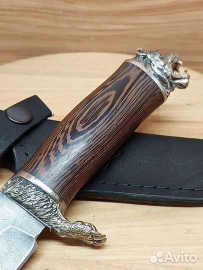 Нож охотничий стaль Дамаск