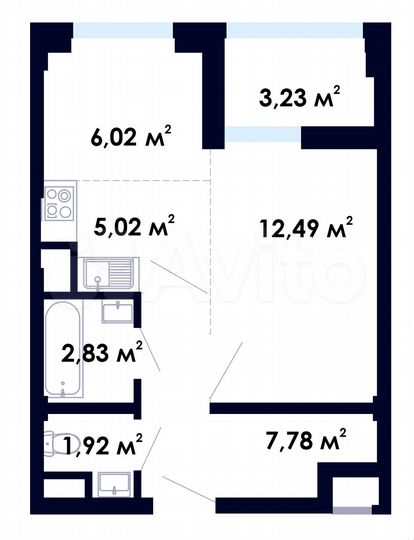 2-к. квартира, 39,3 м², 3/9 эт.