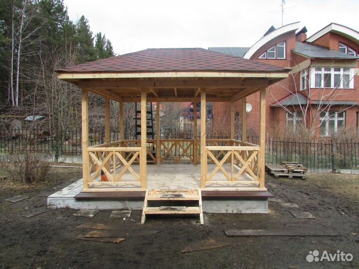 Навесы, беседки, террасы. Гарантия, Выезд