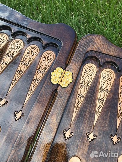 Нарды резные ручной работы корабль якорь