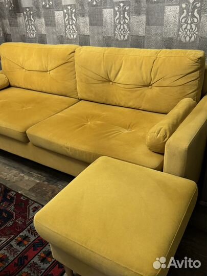 Диван Динс Velvet yellow