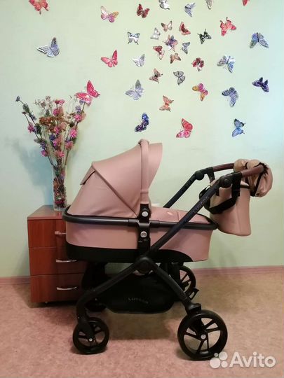 Новая коляска 3в1 Luxmom 92 (капучино)
