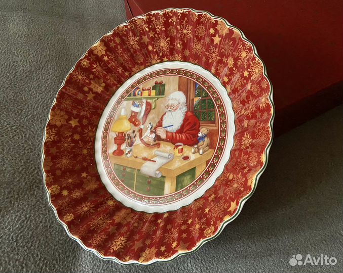 Villeroy boch новогоднее блюдо 25см новое