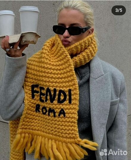 Вязаный комплект шарф + повязка