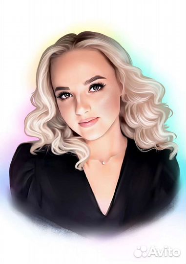 Портрет по фото на холсте