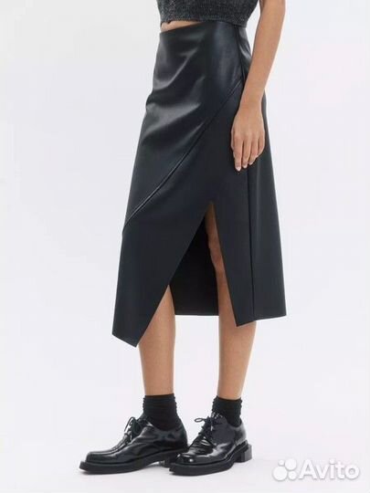 Кожаная юбка женская М-46