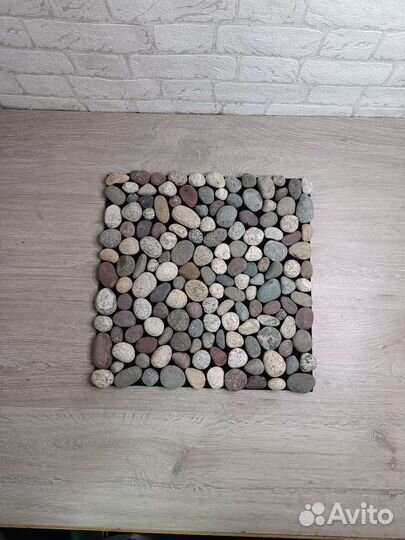 Коврик в ванную придверный массажный из гальки