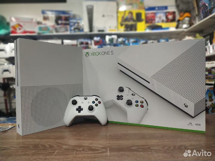 Xbox One S 1000GB в коробке на гарантии