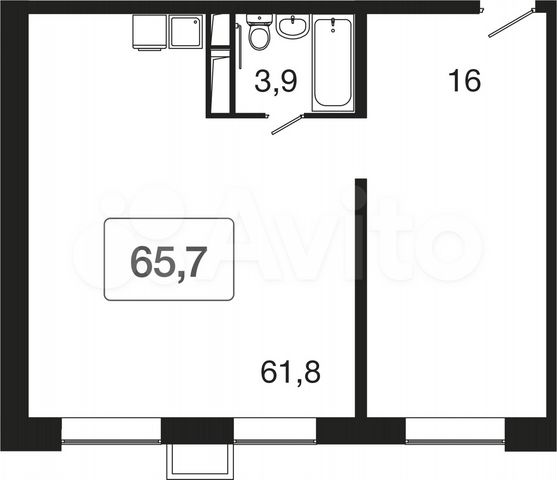 2-к. квартира, 65,7 м², 25/25 эт.