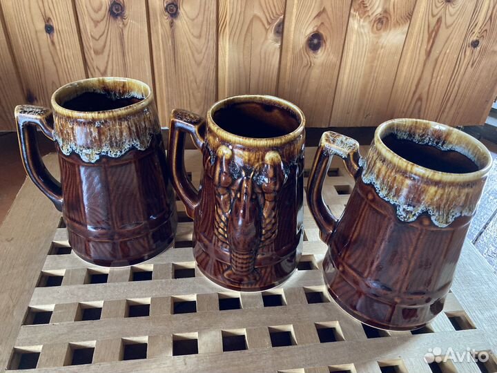 Кружка пивная керамическая 4 шт