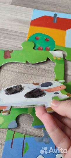 Развивающий пазл-гигант тактильный