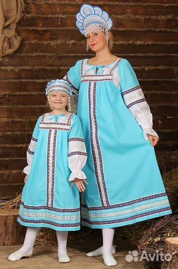 Русско-народный костюм на детей и взрослых