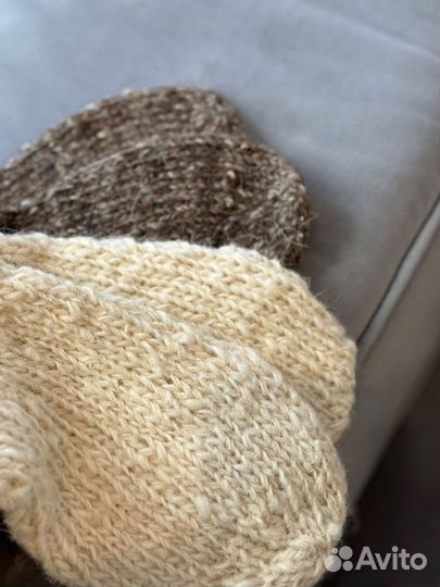 Носки шерстяные ручной вязки