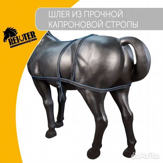 Шлея для лошади двойной капрон с петлей