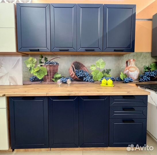 Кухня модульная серая новая