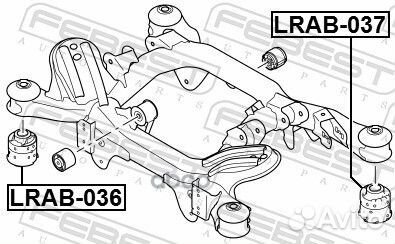 Lrab-036 Сайлентблок задней балки land rover RA