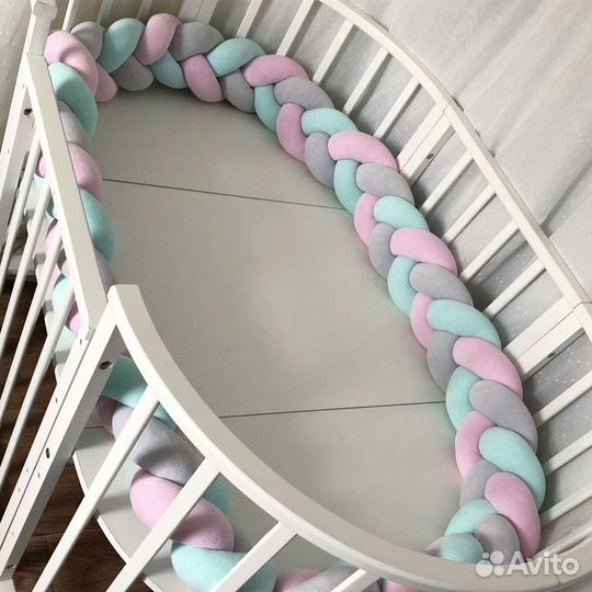 Бортики - косички в кроватку
