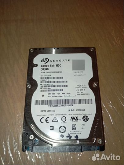 Жесткий диск для ноутбука 500 гб(Seagate,Toshiba)
