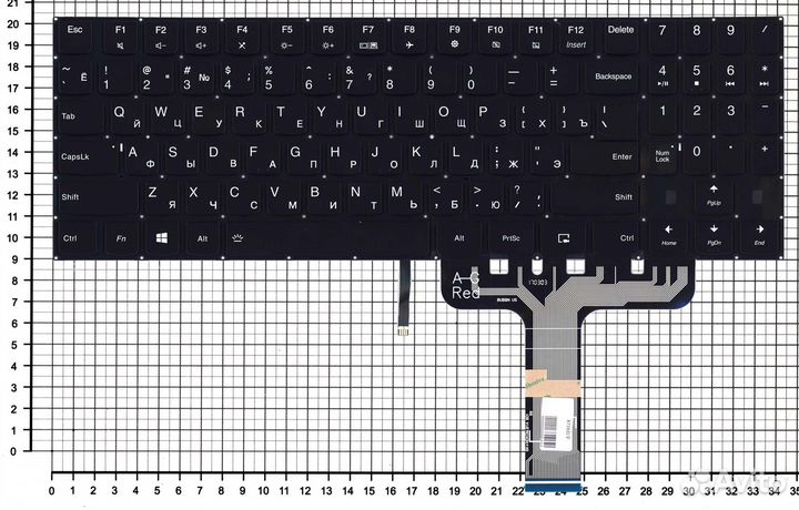 Клавиатура для Lenovo Legion Y730-17ICH черная с б