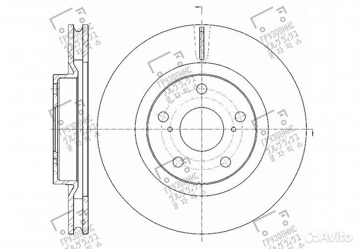Диск тормозной вентилируемый, gbrake (Япония) GR-2