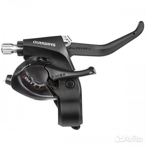 Моноблок 6 скоростей, правый, черный, Shimano, To