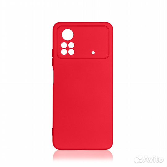 Силиконовый чехол с микрофиброй для Poco X4 Pro (5