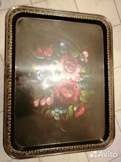Поднос, СССР Жестово, 45х35 в очень отличном состо