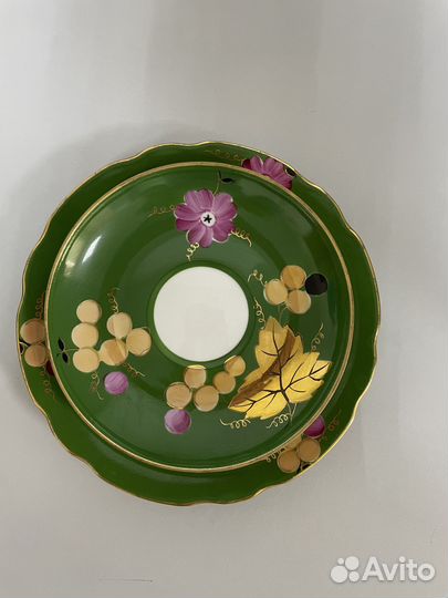 Чайная тройка из сервиза «Виноград» фарфор