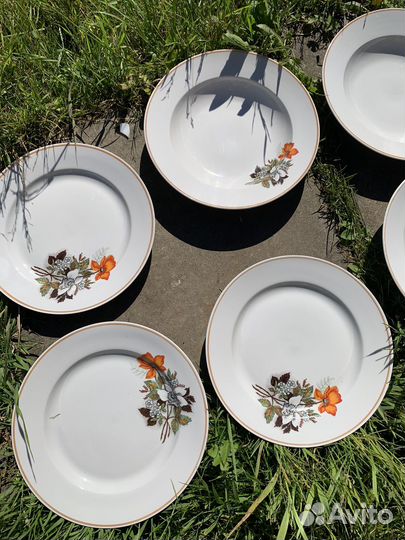 Блюда тарелки дулево СССР посуда пакетом