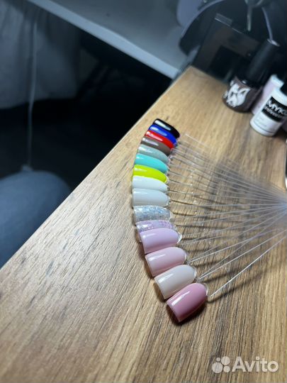 Гель лаки, пилки, крафт пакет, линза