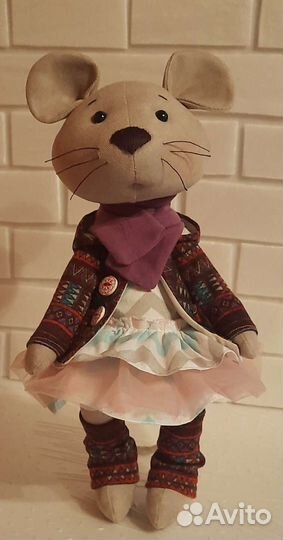 Мышка - интерьерная игрушка ручной работы